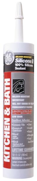 CAULK SILICONE II WHITE 10.1OZ