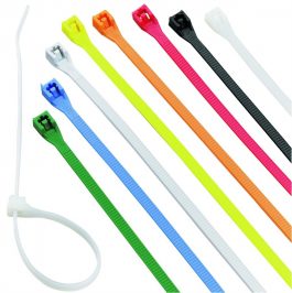 CABLE TIES 8" ASST COLOR 100PK