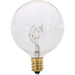 BULBS 60W G16-1/2 CLEAR, S3831