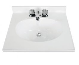 VANITY TOP ONLY 25X19 WHITE