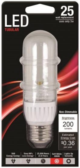 BULBS LED T10 3WATT FEIT