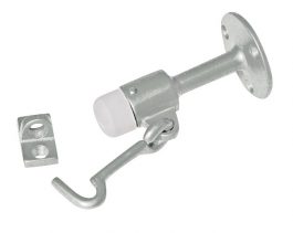 DOOR STOP WALL MOUNT W/HOOK