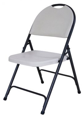 FOLDING CHAIR GRAY PLASTIC
