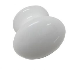 KNOB CABINET WHITE 1.5"