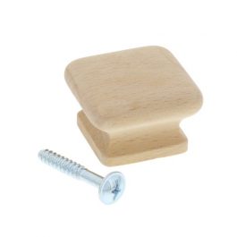 KNOB CABINET WOOD BEECH 1.5"