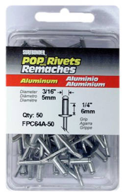 RIVET ALUMINUM MED 3/16" 50PK