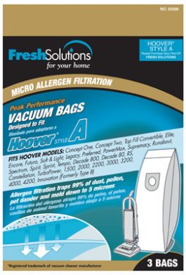 VACUUM BAG STYLE A 3PK HOOVER