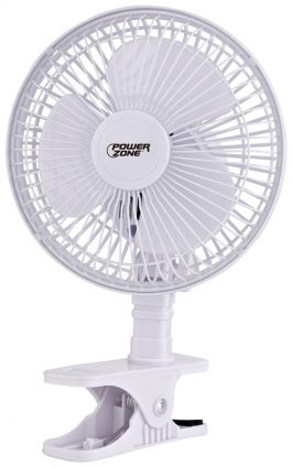 FAN 6" CLIP ON PORTABLE WHITE