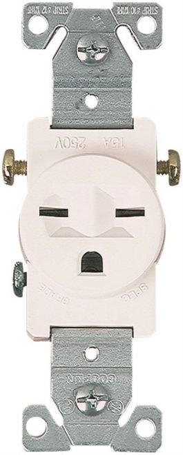 RECEPTACLE SINGLE 15A 250V