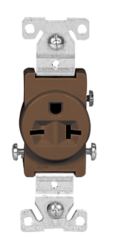SINGLE OUTLET 20A-BROWN 125V