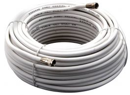 COAXIAL CABLE 100FT.WHITE