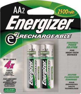 BATTERY RECHARGEABLE AA PK/2