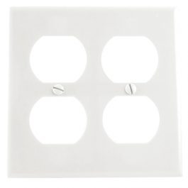 PLATE 2GANG DUPLEX WHITE