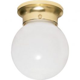 FIXTURE 1 BULB 6" GLOBE WHITE