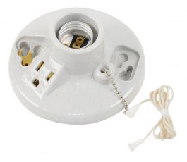 PORC LAMPHOLDER W/P/C/&OUTLET