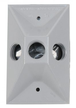 WEATHERPROOF PLATE 2X4 3HOLE