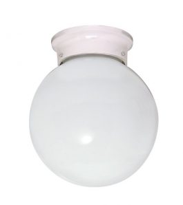 FIXTURE 1-BULB 6" GLOBE WHITE