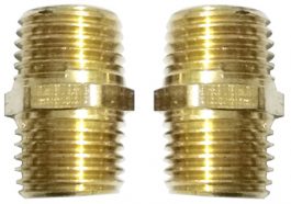 NIPPLE MALE HEX 1/4" 2PK