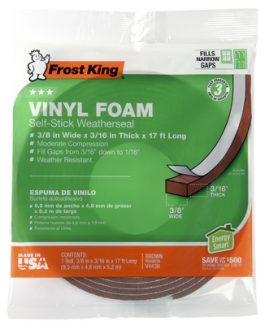WEATHER STRIP 3/8"FOAM 17FT.
