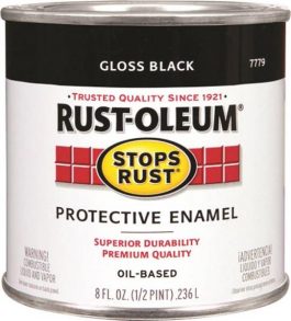 RUSTOLEUM BLK GLOSS 1/2 PINT