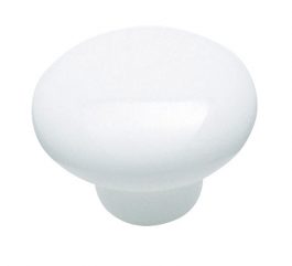 KNOB CAB.1-1/2" MUSHROOM WHITE