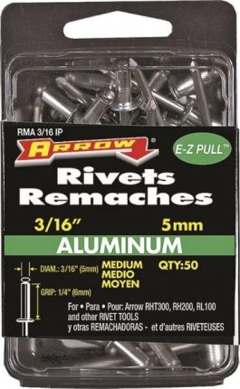 RIVET 3/16"X1/4 MED.ALUM 50/PK