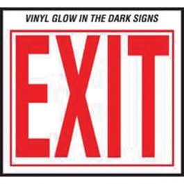 "EXIT" SIGN - STICKER - 8"x9"