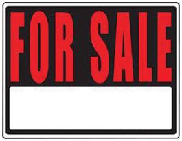 "FOR SALE" FILL-IN SPACE-SIGN