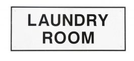 SIGN LAUNDRY ROOM 4"X10"