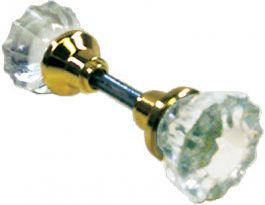 DOOR KNOB PR.GLASS-W/SPINDLE