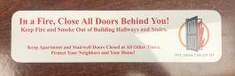 SIGN EXIT DOOR FDNY 3"X12"