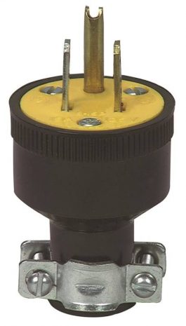 PLUG MALE 3-PRONG RUBBER
