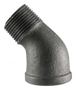 ELBOW STREET BLACK 45 1-1/4"