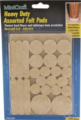 FELT PADS ASSORTED BEIGE 26PC.