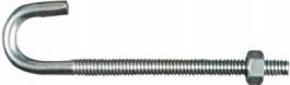 J BOLT 1/4"X4" ZINC