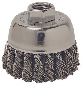 WIRE CUP BRUSH 5/8-11 3" DIAM