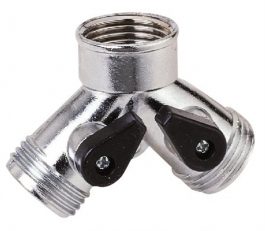 HOSE Y CONNECTOR W/SHUTOFF