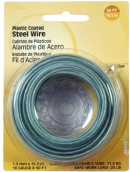 WIRE 50' 18GA PLASTIC  COATED
