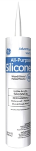 CAULK SILICONE I  WHITE 10.1OZ