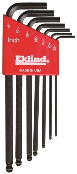 HEX KEY SET LONG ARM BALL 7PC