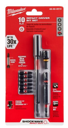 BIT DRIVER SET 10PC MILWAUKEE