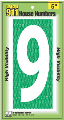 NUMBER REFLECTIVE #9 5"