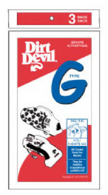 DIRT DEVIL G VAC BAG 3/PK