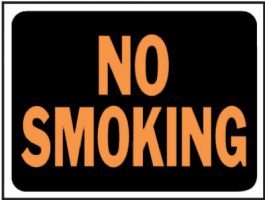 9X12 NO SMOKING SIGN PASTIC