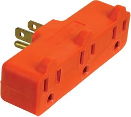 TAP 3 OUTLET GROUNDED ORANGE