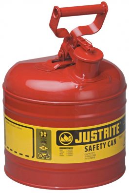 GAS CAN STEEL RED ROUND 2GAL.