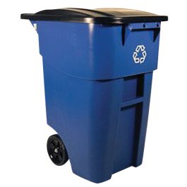 RUBB 50GAL/W-LID & WHEEL