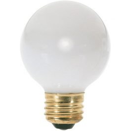 BULBS GLOBE 25W GLOSS WHITE