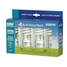 BULBS MINI SPIRAL CFL 13W 4PK