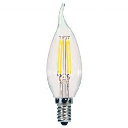 BULBS LED 5.5W FLAME TIP CLEAR